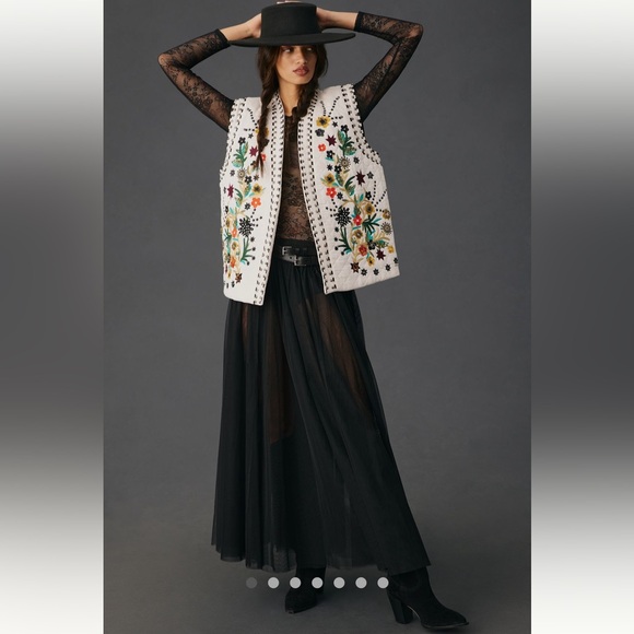 Anthropologie NWT Anthropologie NWT Scotch & Soda Embroidered Gilet Vest M - Picture 5 of 9